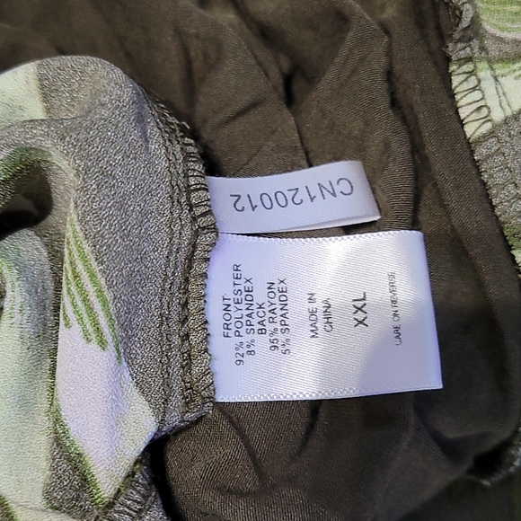 NWOT, Olive green/multi summer mini dress, w/tie belt & pockets by NY&C! - Picture 3 of 3